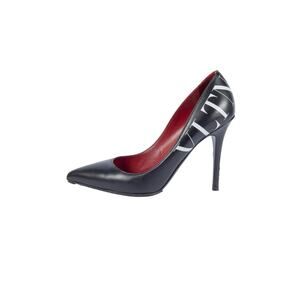 VALENTINO Black Leather Pointed Heels Size 37